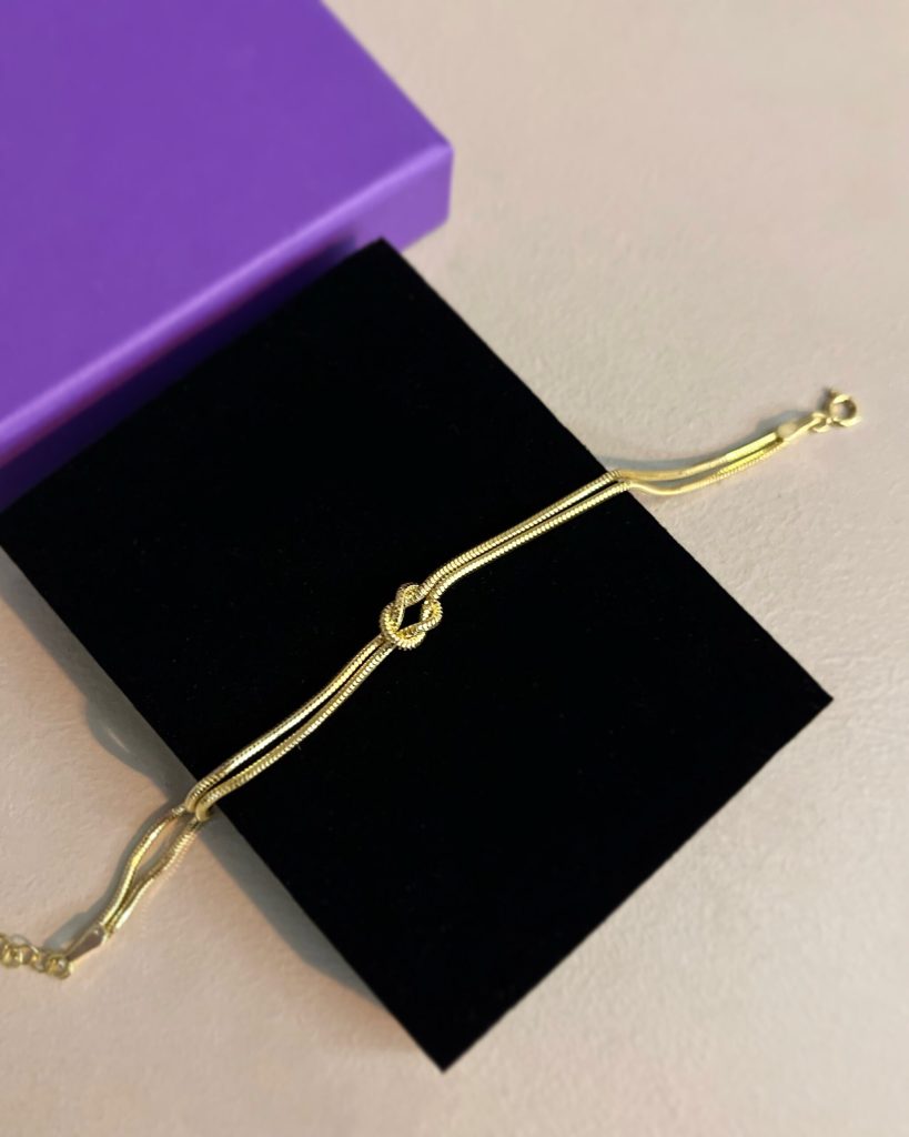 Knot Bracelet Gold 1 Silver Jewelry