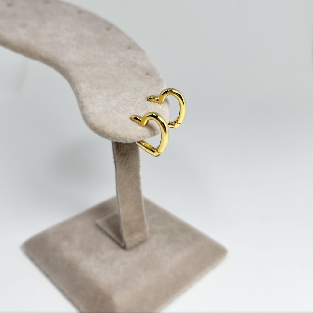 Heart Earrings Hoop Silver Jewelry