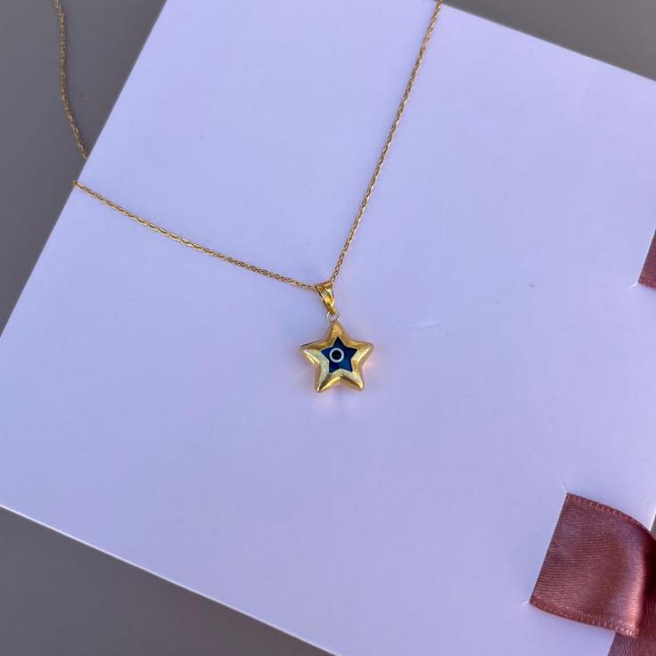 Star Silver Necklace Gold Silver Jewelry