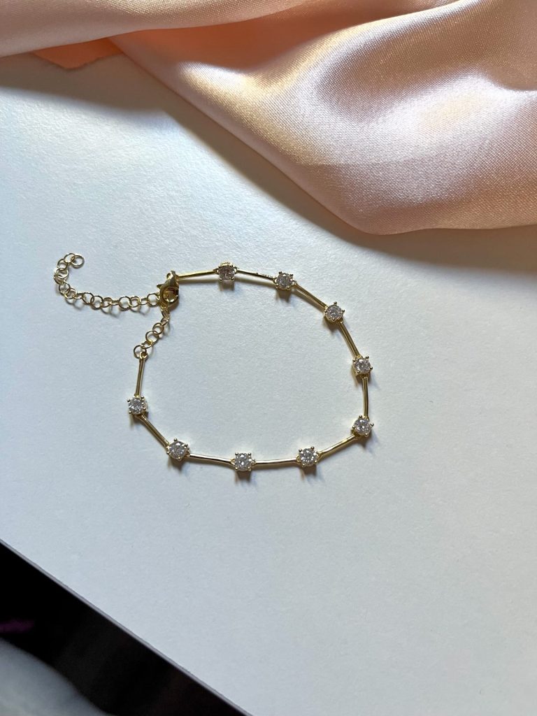 New Stone-set Bracelet Gold Silver Jewelry