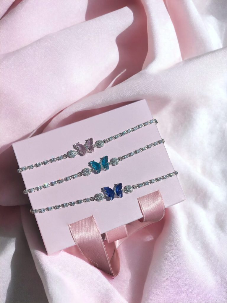 Butterfly Stone-set Bracelet Silver Jewelry