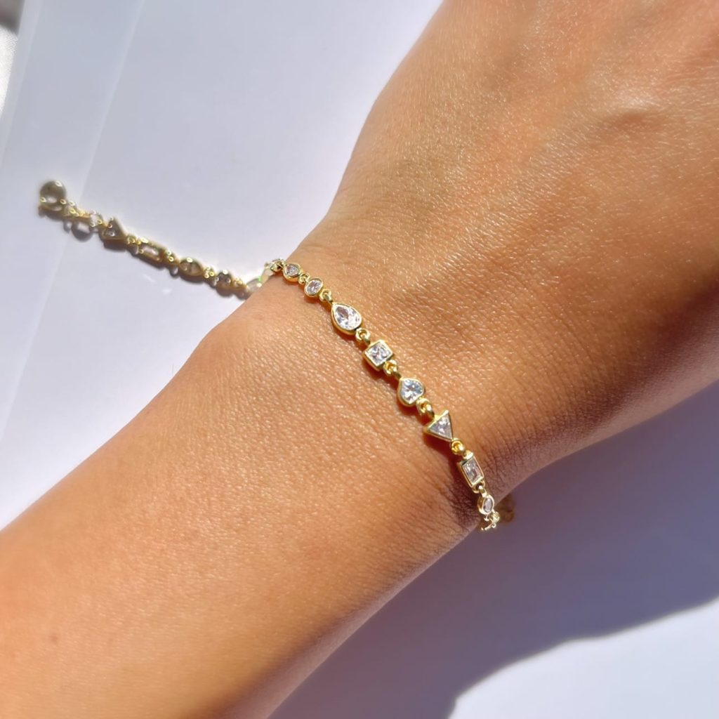 Drop Stone-set Bracelet Silver Jewelry