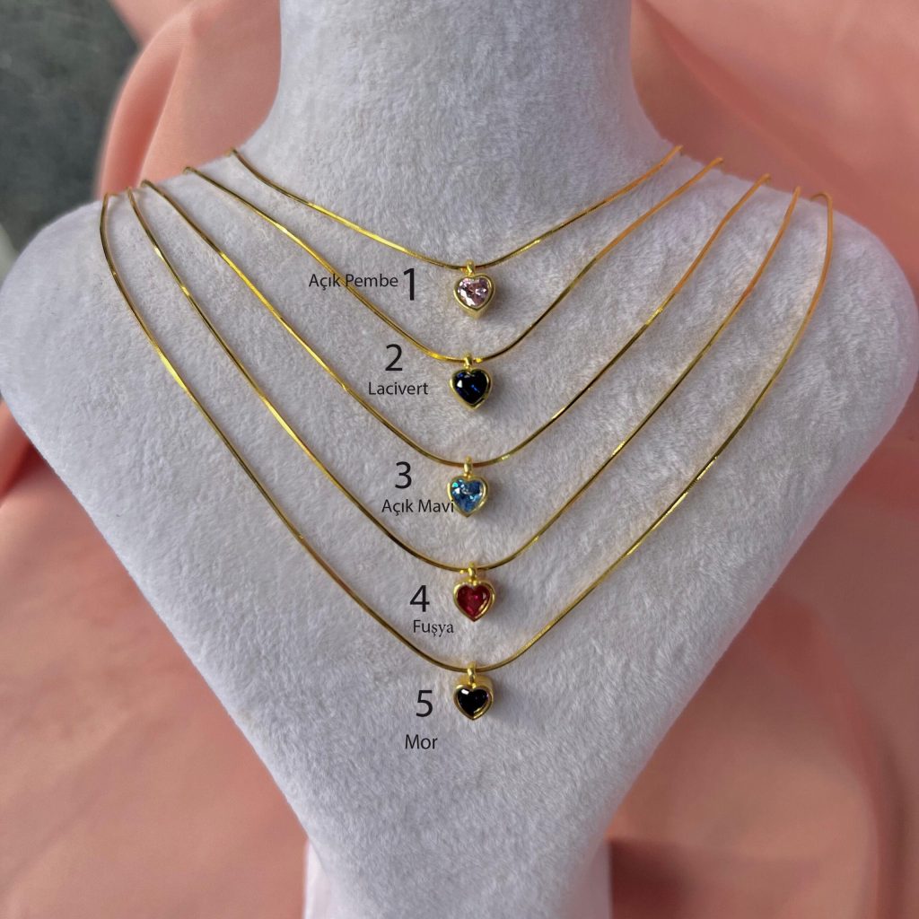 Heart Necklace Slim Italian Chain Silver Jewelry