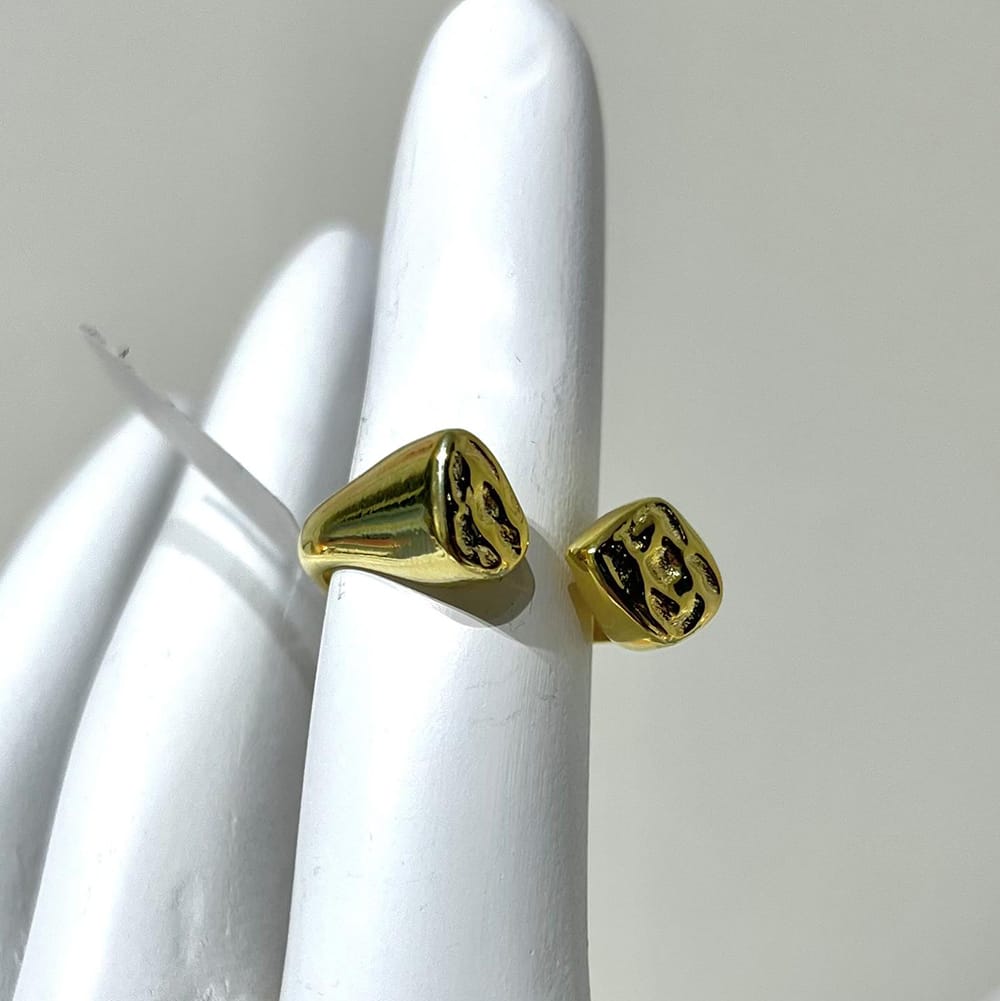 Asimetrik Antique Ring Silver Jewelry