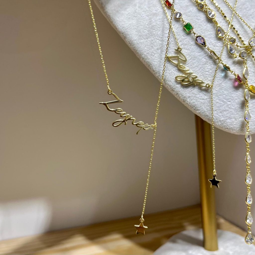 Name Necklace Star Silver Jewelry