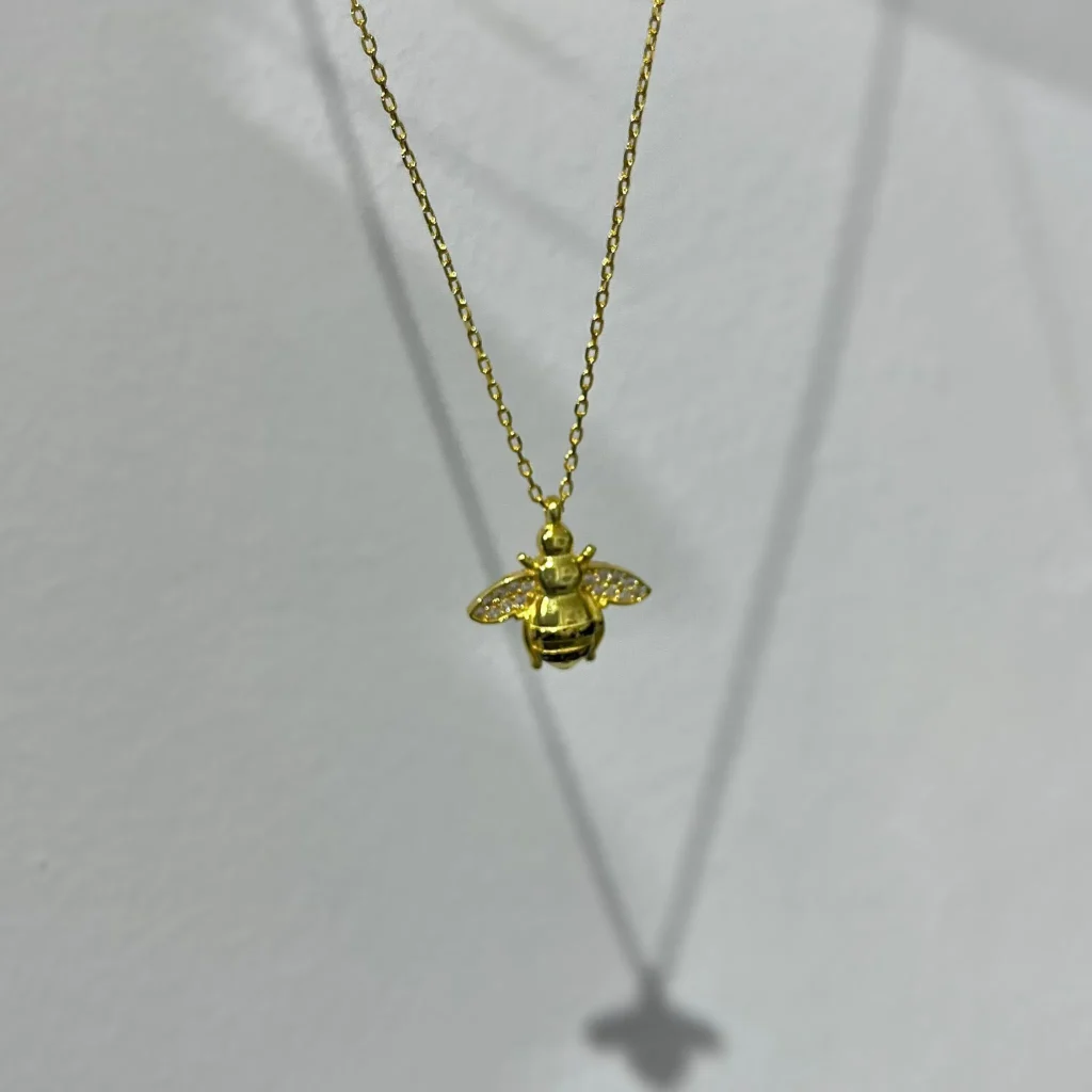 Bee Necklace Silver Jewelry