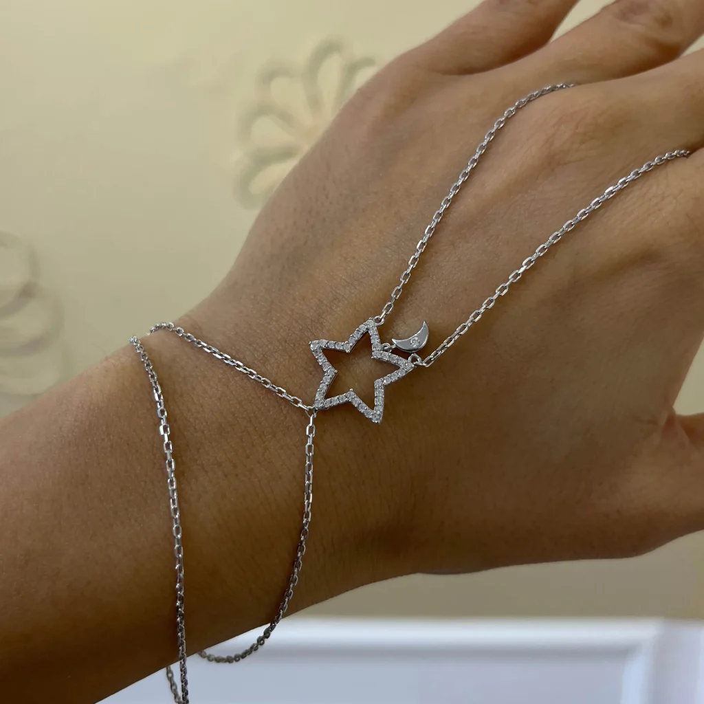 Large Star Şahmeran Silver Jewelry
