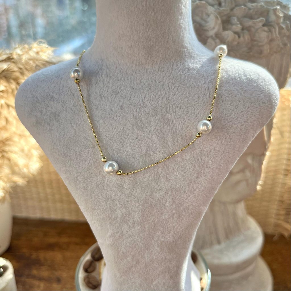 Pearl Necklace Silver Jewelry