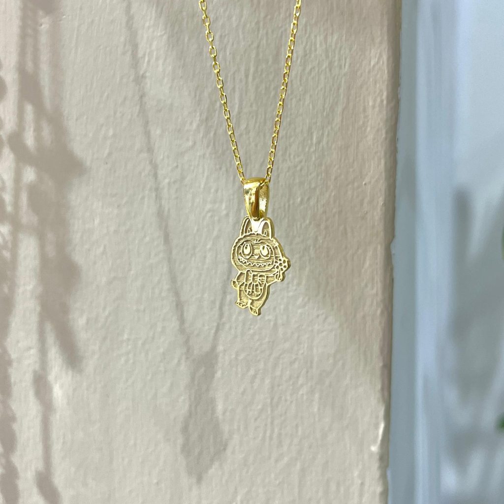 Labubu Necklace Silver Jewelry