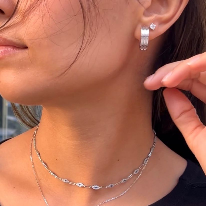 Hoop Earrings Silver Jewelry